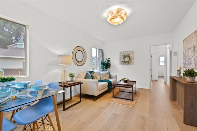 interior space with light wood-type flooring