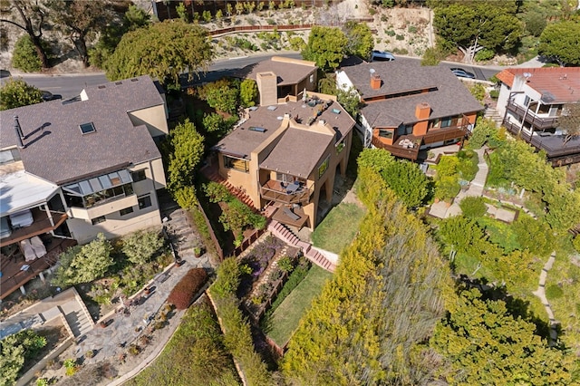 aerial view featuring a residential view