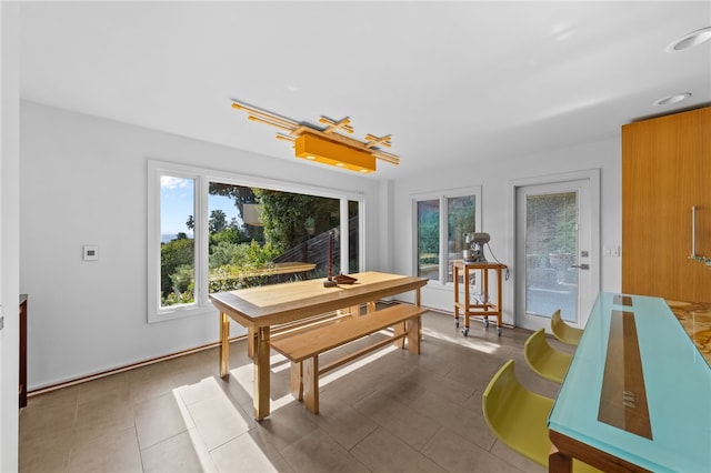 view of dining area