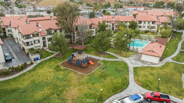 birds eye view of property featuring a residential view