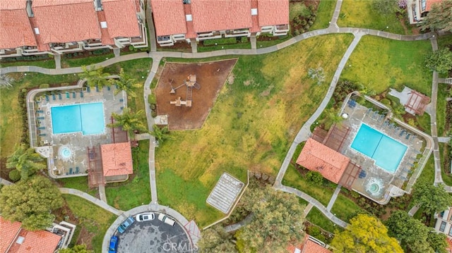 28010 Tiffany Ln Unit 309, Canyon Country, CA 91387 - drone / aerial view of a pool