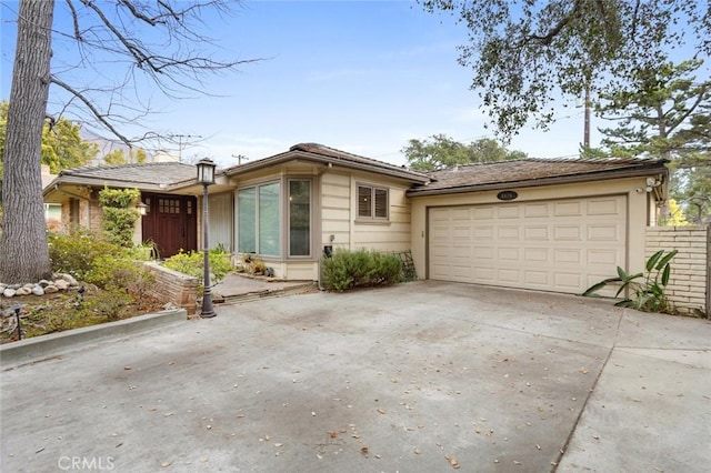 view of front of home featuring a garage