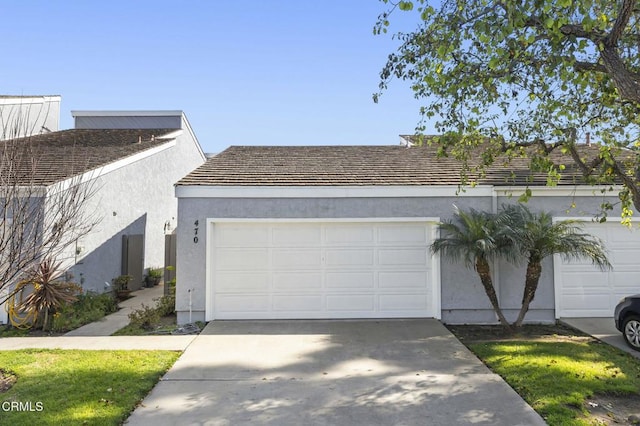 exterior space featuring a garage