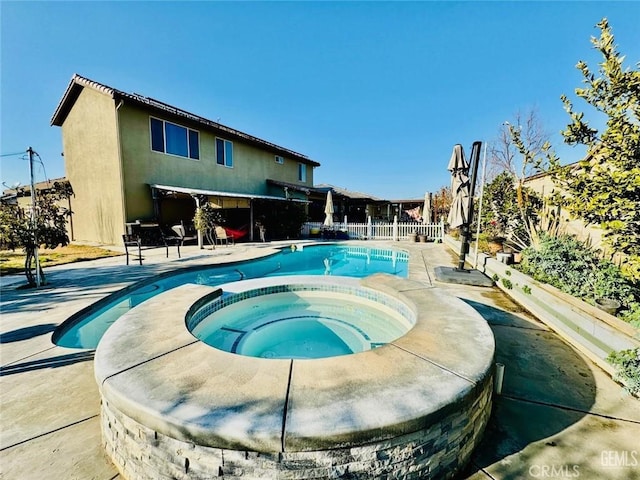 826 Jacob Creek Dr, Bakersfield, CA 93314 - view of pool with a patio and an in ground hot tub