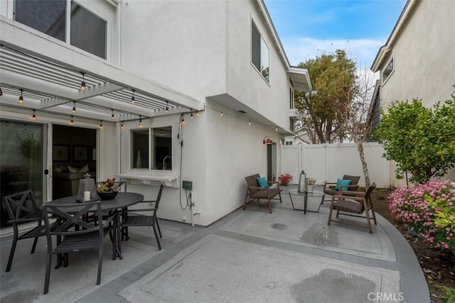 16 Wayfarer, Irvine, CA 92614 - view of patio / terrace featuring a pergola and outdoor dining area