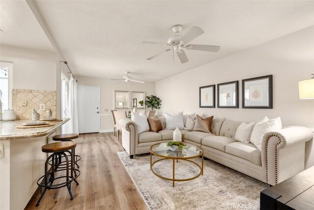 16 Wayfarer, Irvine, CA 92614 - living room with a ceiling fan and light wood-type flooring
