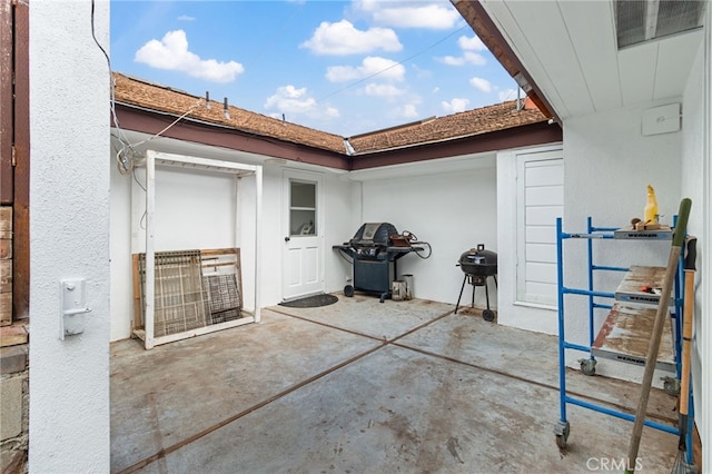 view of patio with area for grilling