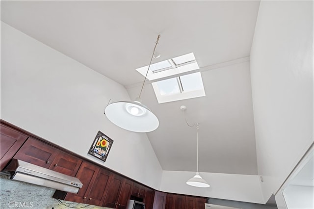 room details with a skylight