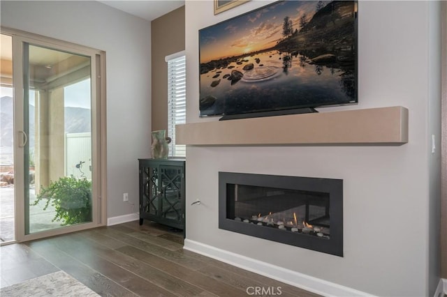 living room featuring hardwood / wood-style floors