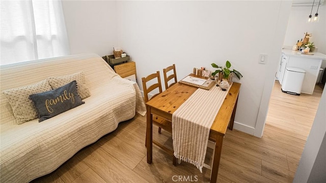 dining area featuring light hardwood / wood-style flooring