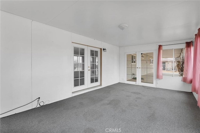 interior space featuring french doors