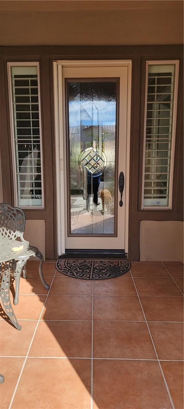 view of doorway to property