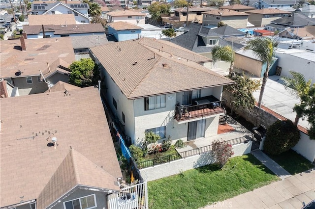 aerial view featuring a residential view