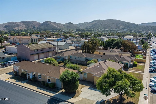 aerial view featuring a mountain view