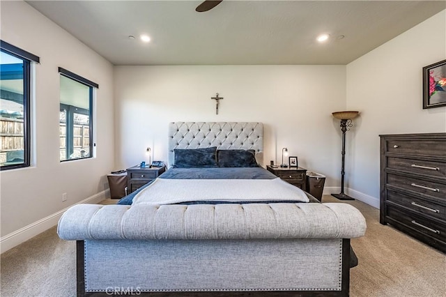 view of carpeted bedroom