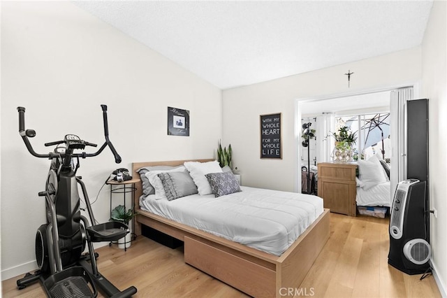 bedroom featuring light hardwood / wood-style floors