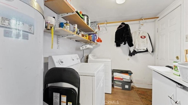 laundry area featuring washing machine and dryer