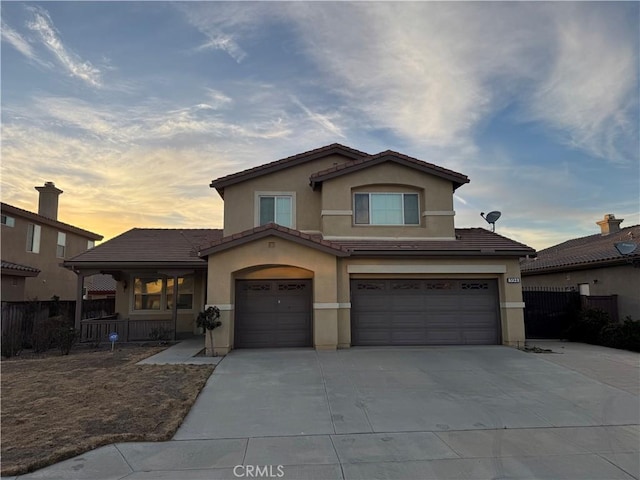 594 Hyacinth Rd, San Jacinto, CA 92582 - front facade with a garage and covered porch