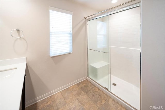 30750 Gazing Star Ln, Murrieta, CA 92563 - bathroom featuring a shower with door and vanity