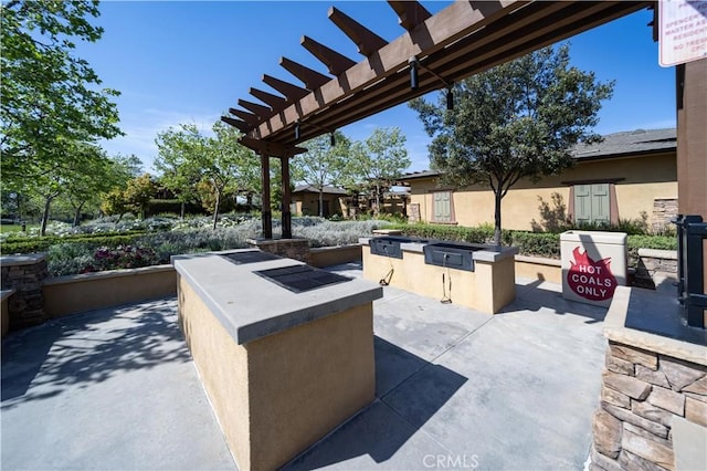 30750 Gazing Star Ln, Murrieta, CA 92563 - view of patio with area for grilling and a pergola
