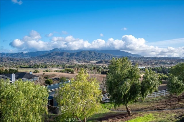 property view of mountains with a rural view