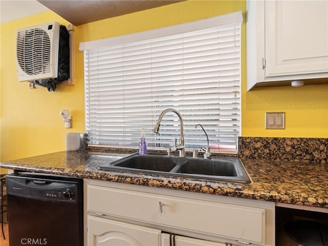 27767 Hummingbird Ln, Helendale, CA 92342 - kitchen with dishwasher and white cabinetry