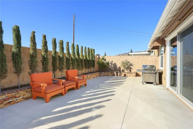 view of patio / terrace with area for grilling