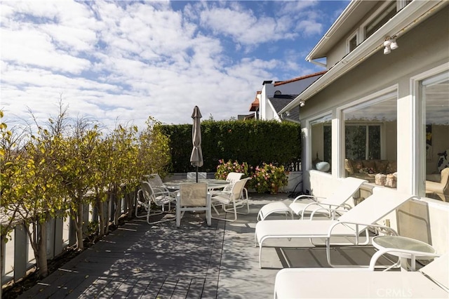 view of patio / terrace featuring a deck