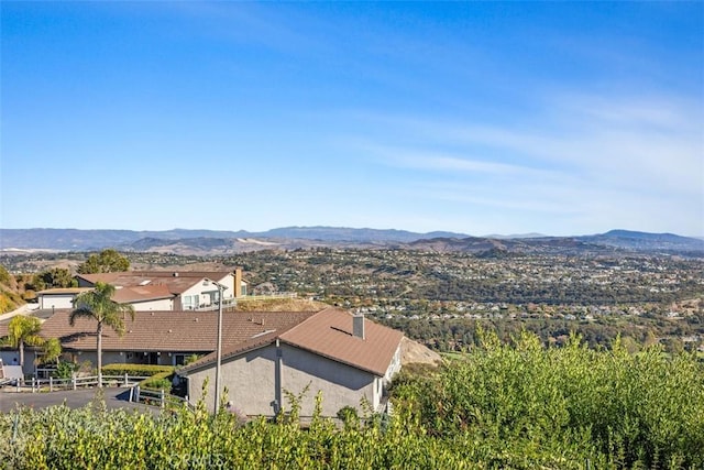 exterior space with a mountain view