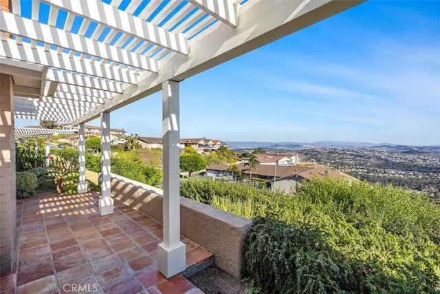 view of patio / terrace featuring a pergola