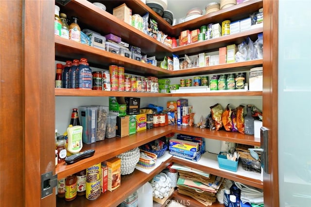 view of pantry