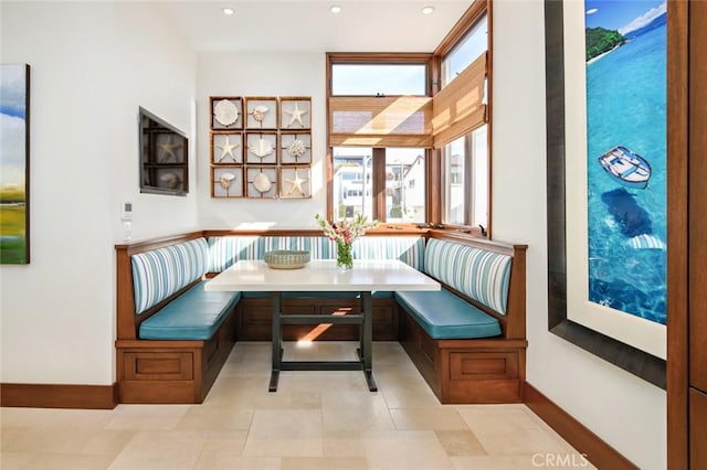 dining area featuring breakfast area