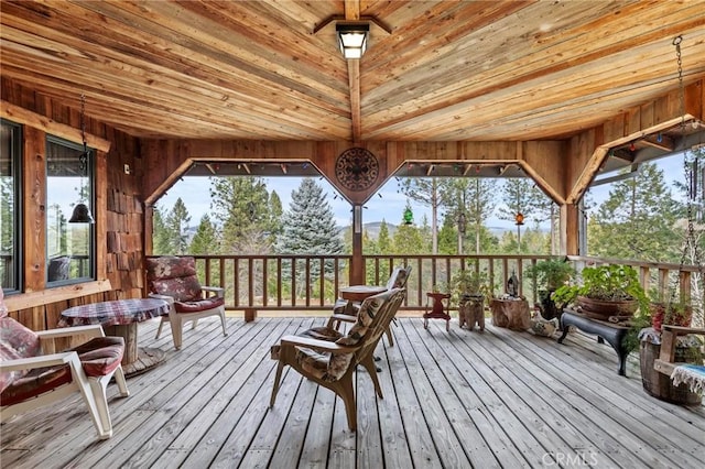 view of wooden terrace