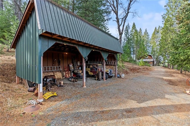 view of horse barn