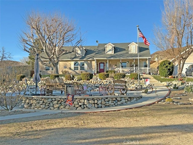 view of front of house featuring covered porch