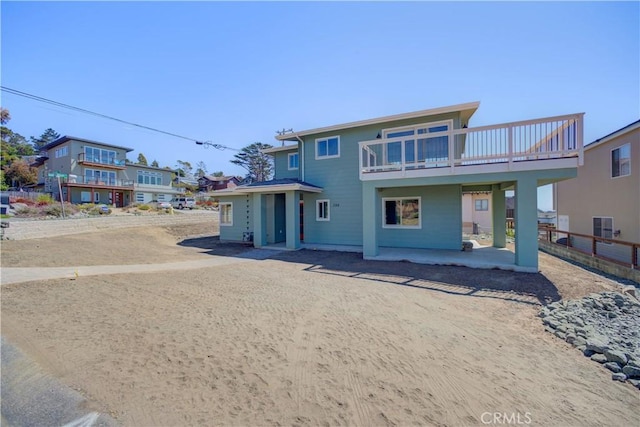 view of front of house with a patio