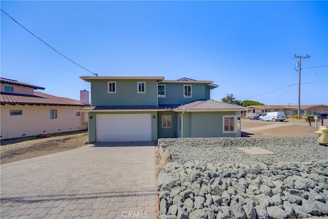view of front of house featuring a garage