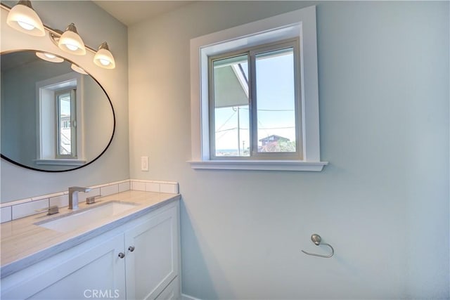 bathroom with vanity