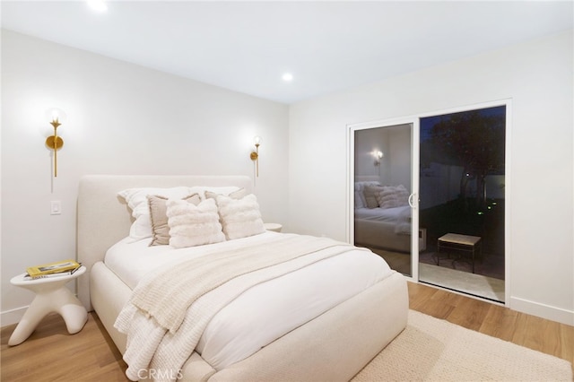 bedroom featuring hardwood / wood-style flooring