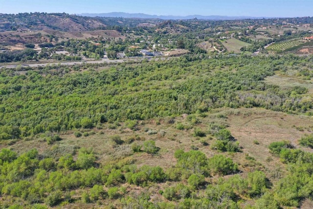 bird's eye view featuring a mountain view