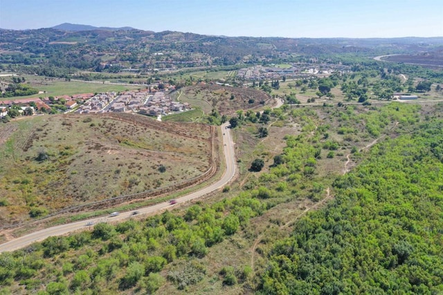 drone / aerial view with a mountain view