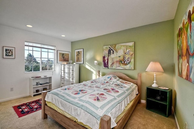 view of carpeted bedroom