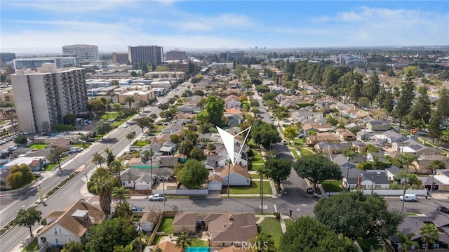 drone / aerial view with a residential view