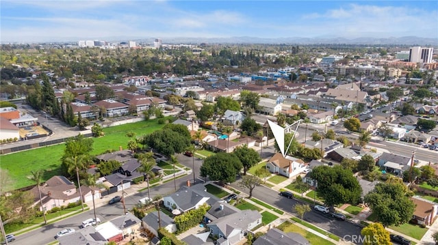 bird's eye view featuring a residential view