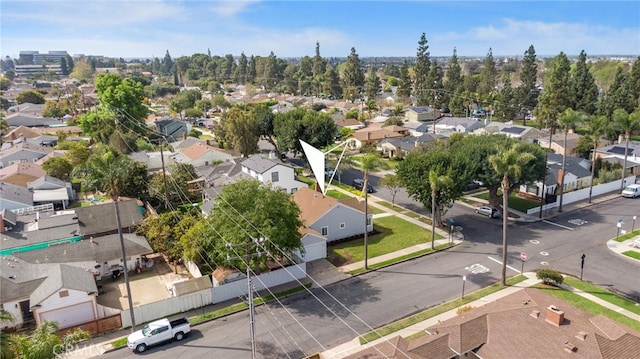 bird's eye view featuring a residential view