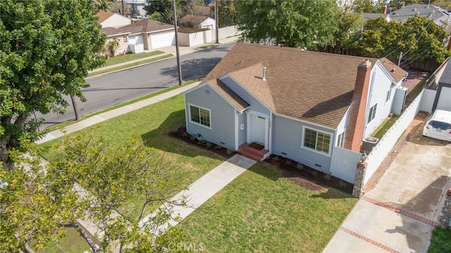 aerial view featuring a residential view