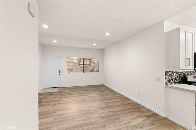 interior space with light hardwood / wood-style flooring