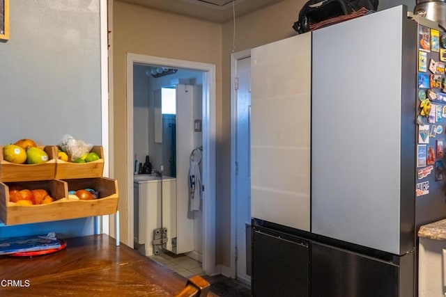 interior space featuring light tile patterned floors