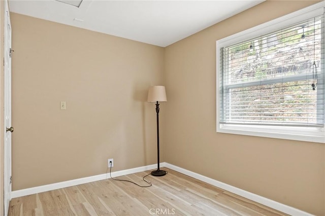 empty room featuring light hardwood / wood-style flooring