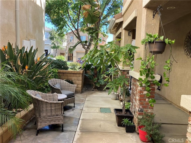 balcony featuring a patio